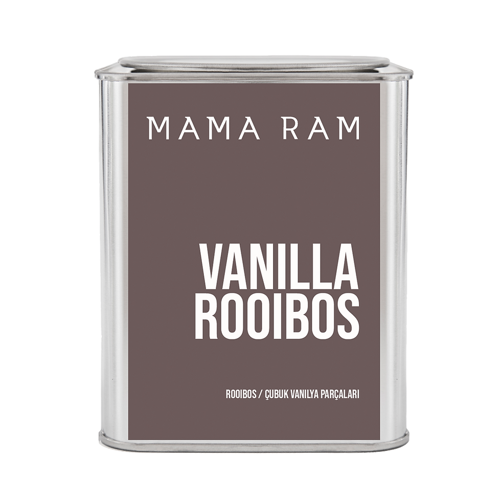 Mama Ram Vanilla Rooibos vanilyalı rooibos çayı, 100 g teneke kutu