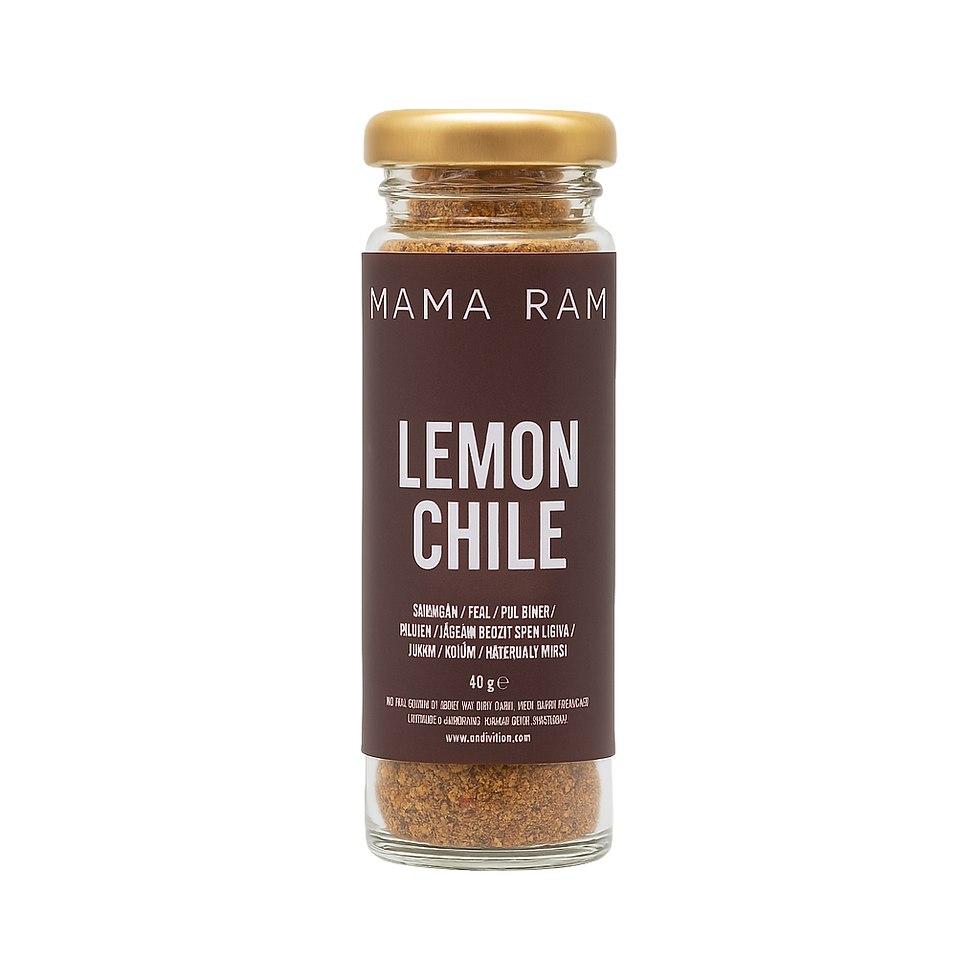 Mama Ram Lemon Chile ekşi ve acı baharat karışımı, 50 g cam kavanoz