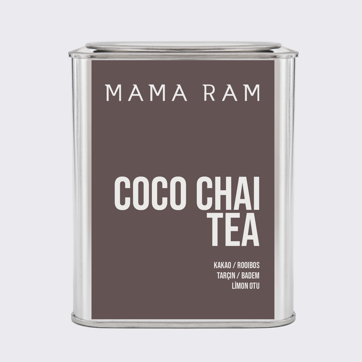 A tin can of Coco Chai Tea Rooibos Blend Uk