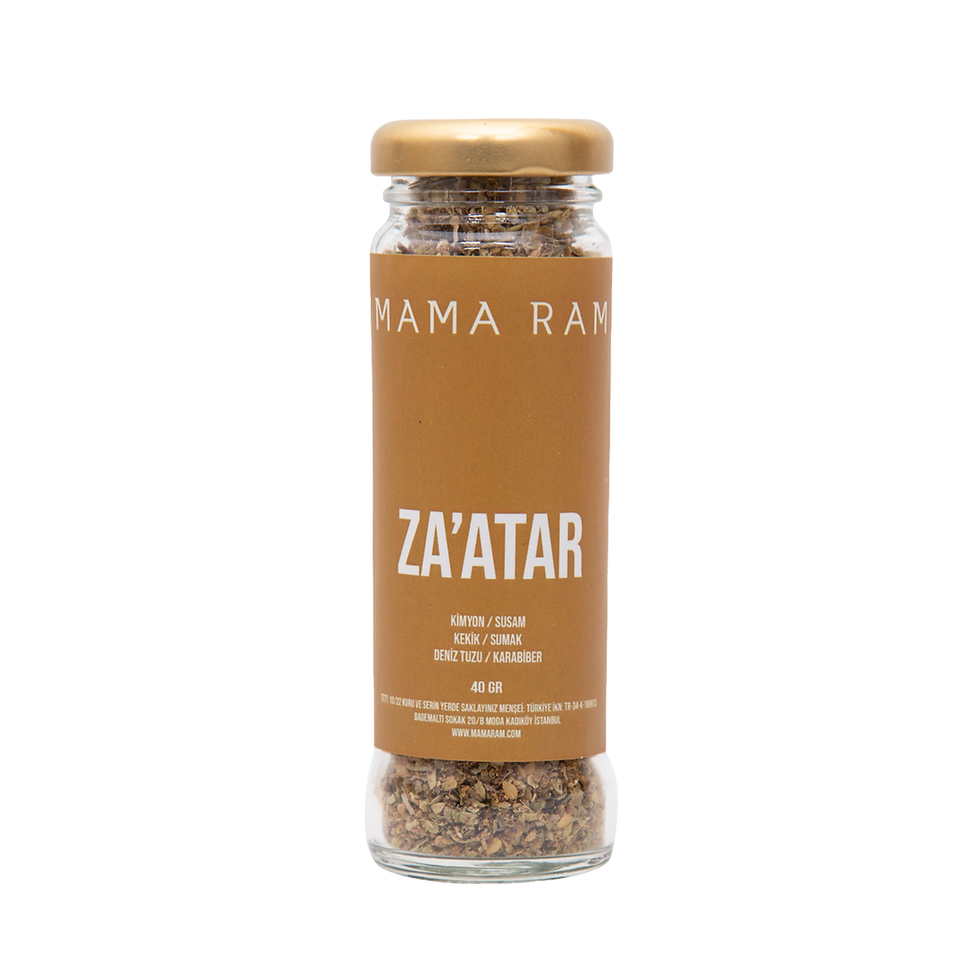 Mama Ram Za’atar baharatı, 40 g cam kavanozda sumaklı ve susamlı karışım