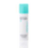 White bottle of "fizz mask" with a turquoise cap on a plain background. Text on the bottle includes "blackhead clearing" and "clear start".