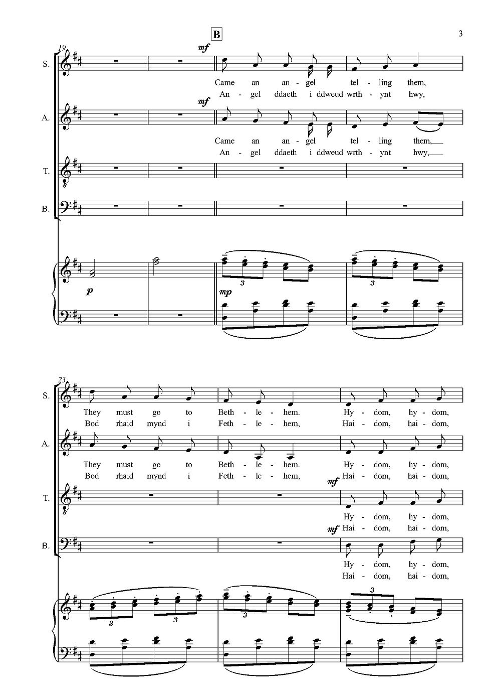 GRACE WILLIAMS: Shepherds Watched Their Flocks by Night (SATB) score sample 1