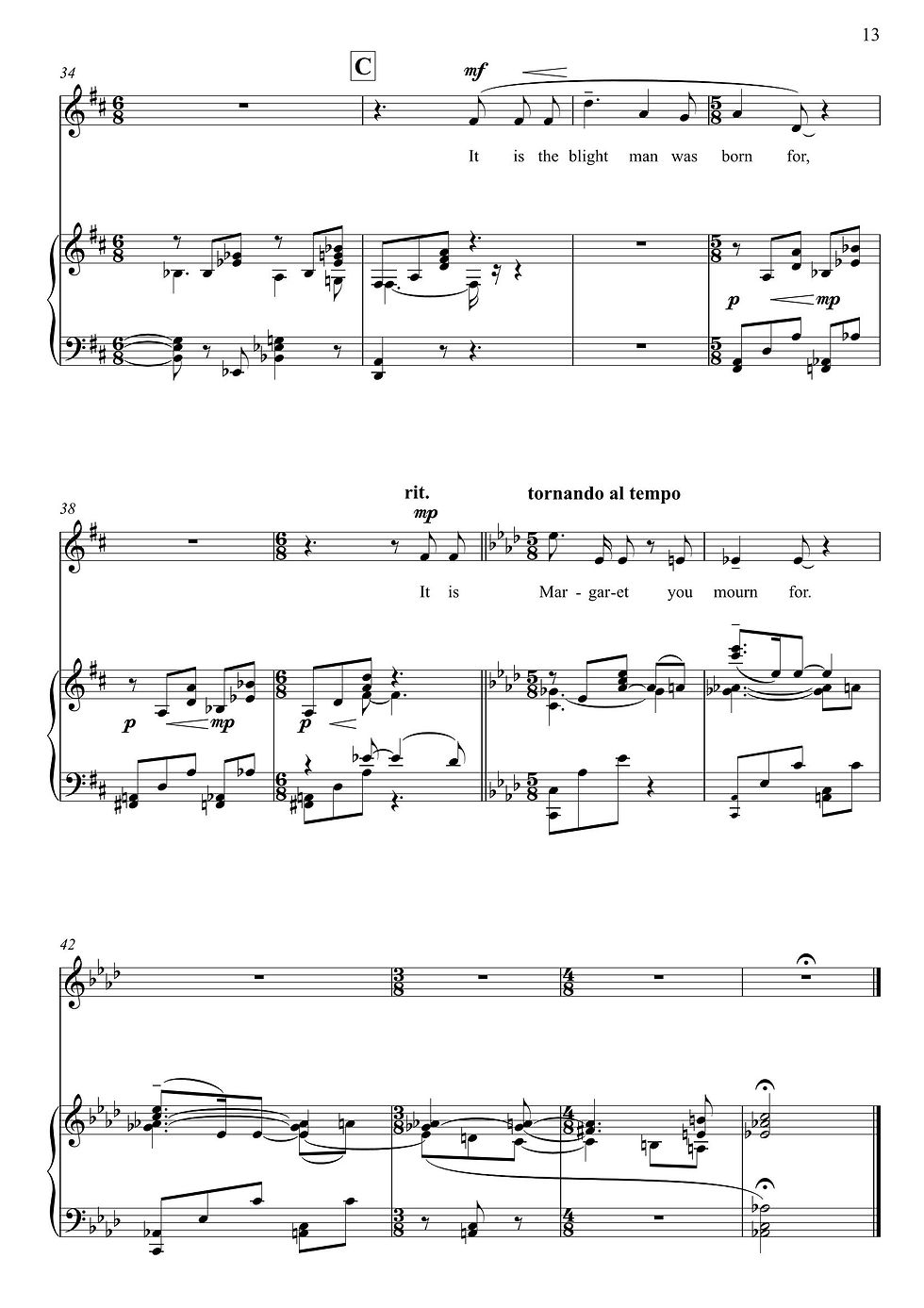 Thumbnail: GRACE WILLIAMS: Six Poems by Gerard Manley Hopkins (Piano Rehearsal Score) [PDF]