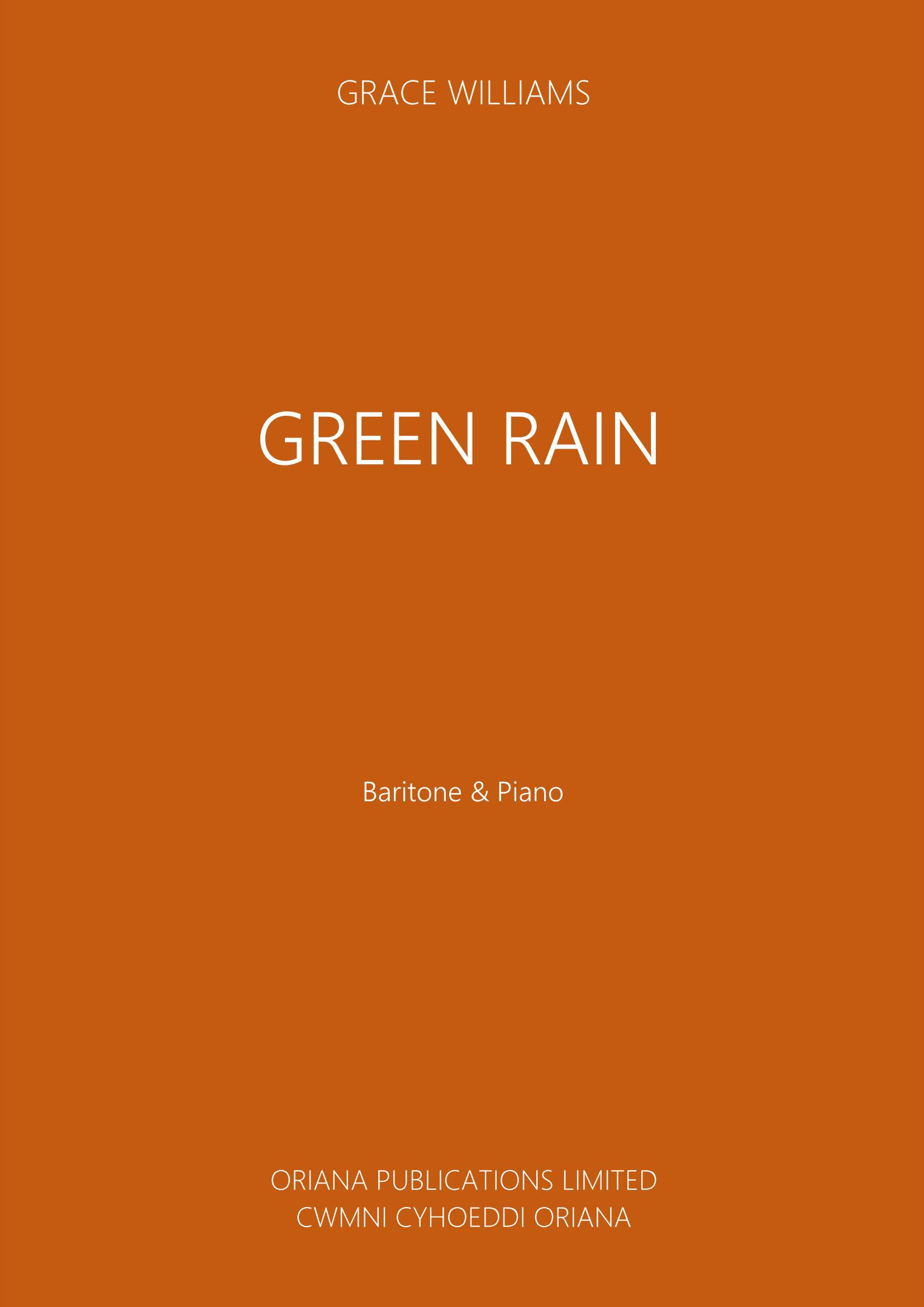 GRACE WILLIAMS: Green Rain (Baritone) [PDF]