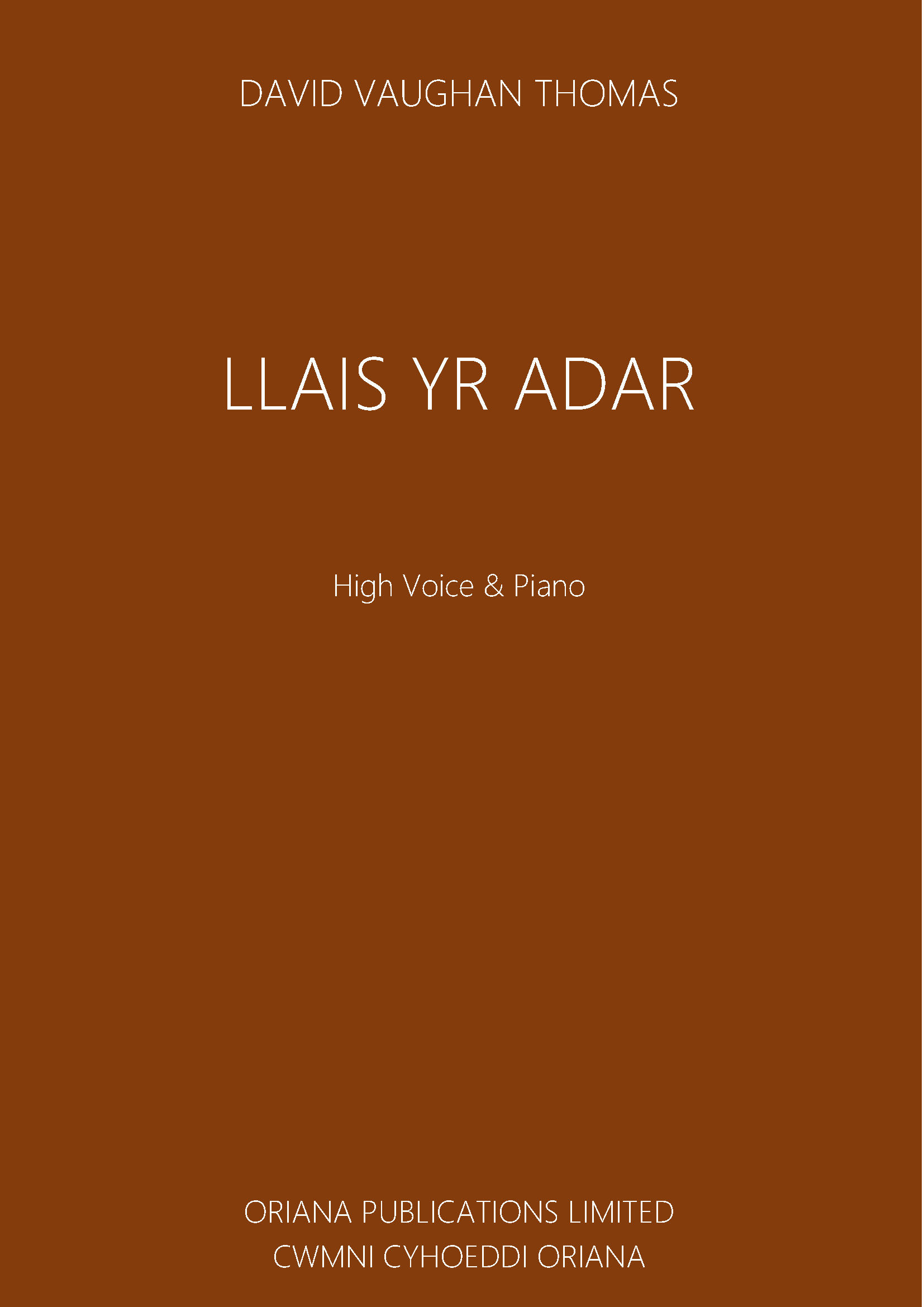 DAVID VAUGHAN THOMAS: Llais Yr Adar [PDF]