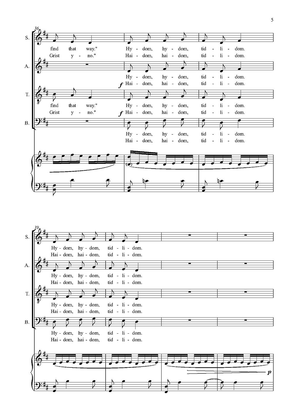 Thumbnail: GRACE WILLIAMS: Shepherds Watched Their Flocks by Night (SATB) score sample 2