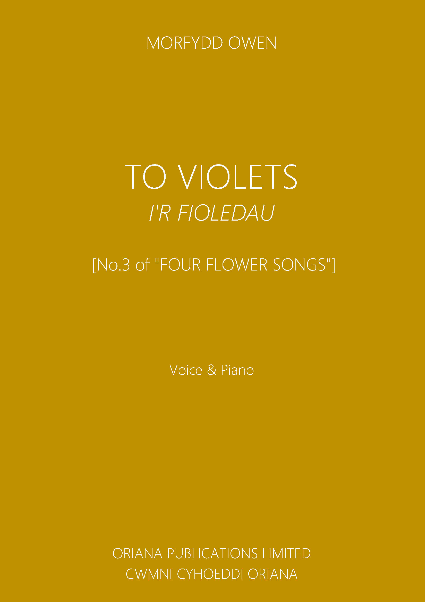 MORFYDD OWEN: To Violets/I'r Fioledau [PDF]