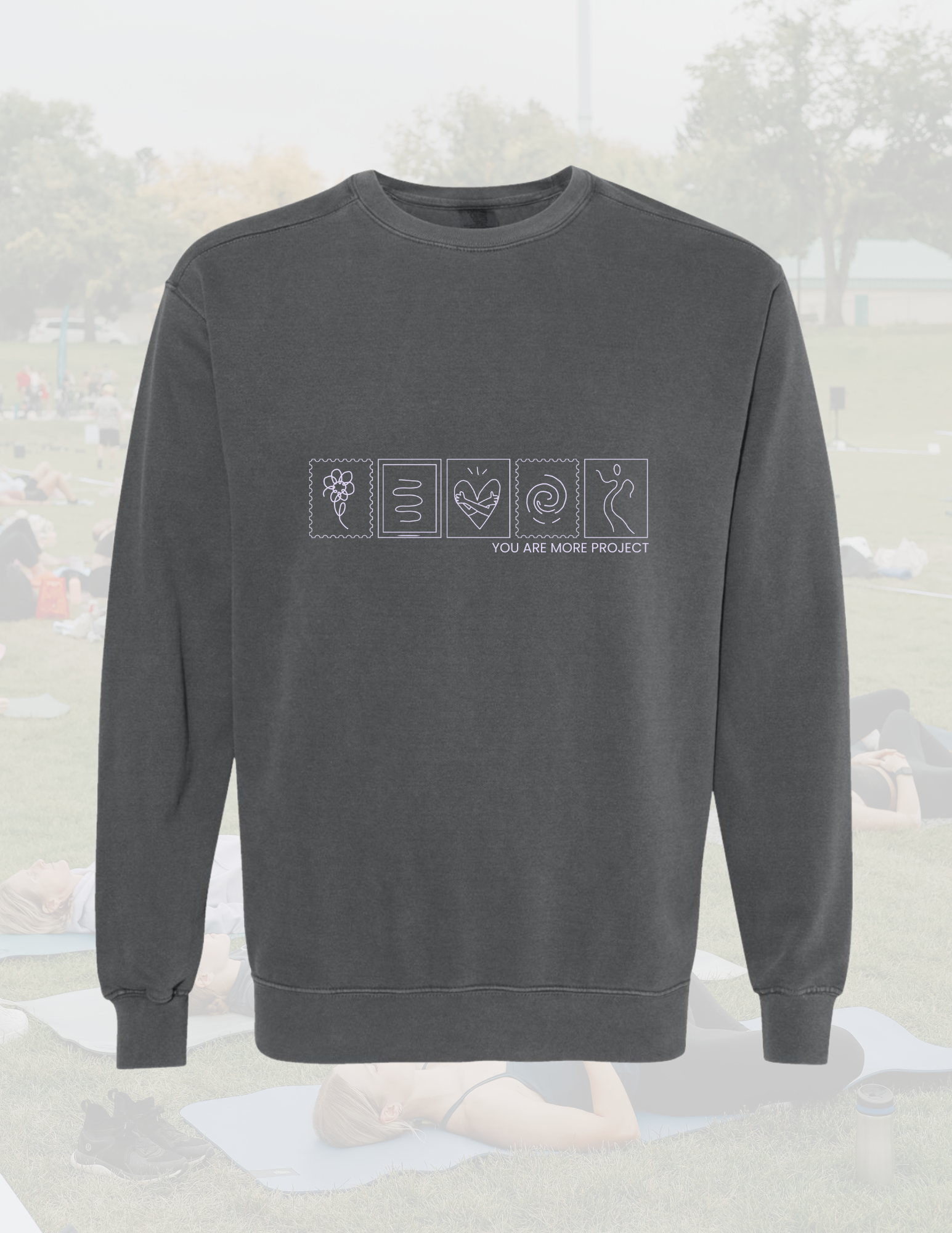 Free to Be Festival Grey Crewneck