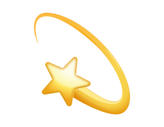 Gold shooting star icon used for Teacher’s Pets rewards to celebrate student effort and achievement.