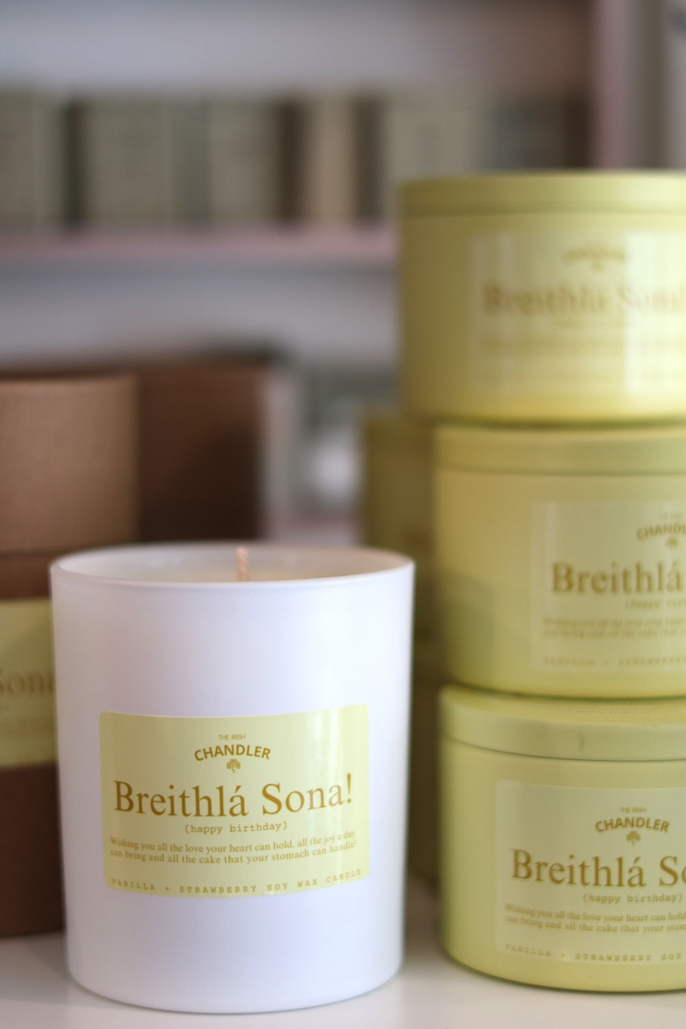 Breithlá Sona (Happy Birthday) Candle in Tin