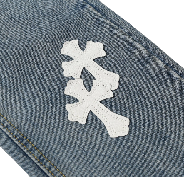 Miniatura: CHROME HEARTS White Cross Jeans