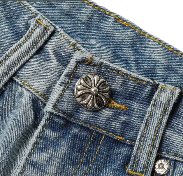 Miniatura: CHROME HEARTS White Cross Jeans