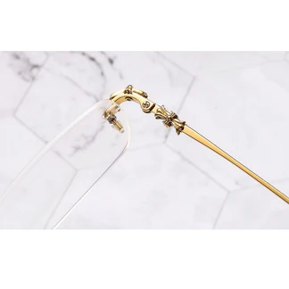 Miniatura: CHROME HEARTS Rectangular Glasses - Gold