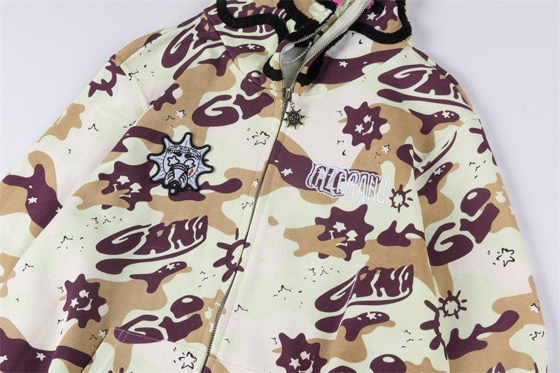 Miniatura: GLO GANG Camouflage Hoodie
