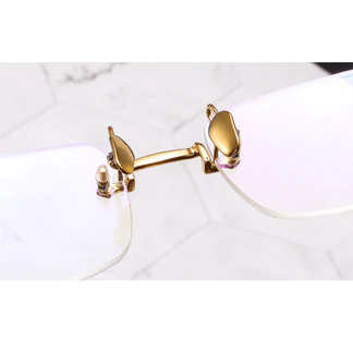 Miniatura: CHROME HEARTS Rectangular Glasses - Gold