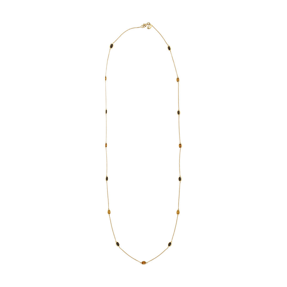 Indexkép: Garavelli 18kt-os rózsaarany hosszú nyaklánc citrinnel és füstkvarccal-Rose gold long necklace with citrine and smoky quartz