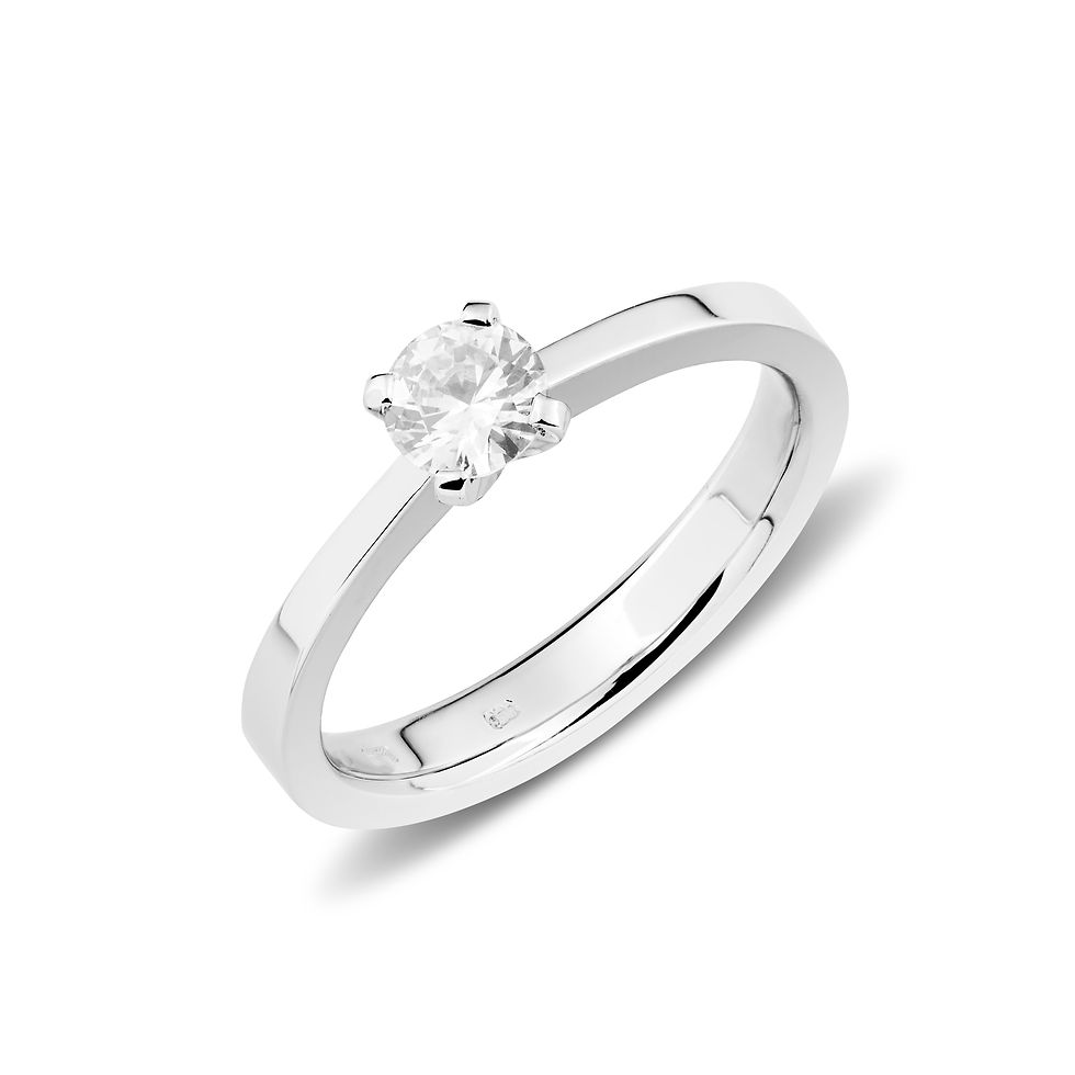 Indexkép: 18kt-os fehérarany szoliter gyűrű 0,40 ct gyémánttal/18kt white gold solitaire ring with 0,40 ct diamond