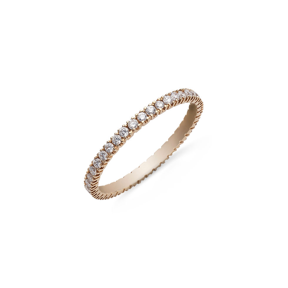 Rózsaarany, körben gyémántos „eternity” gyűrű-Rose gold diamond "eternity" ring