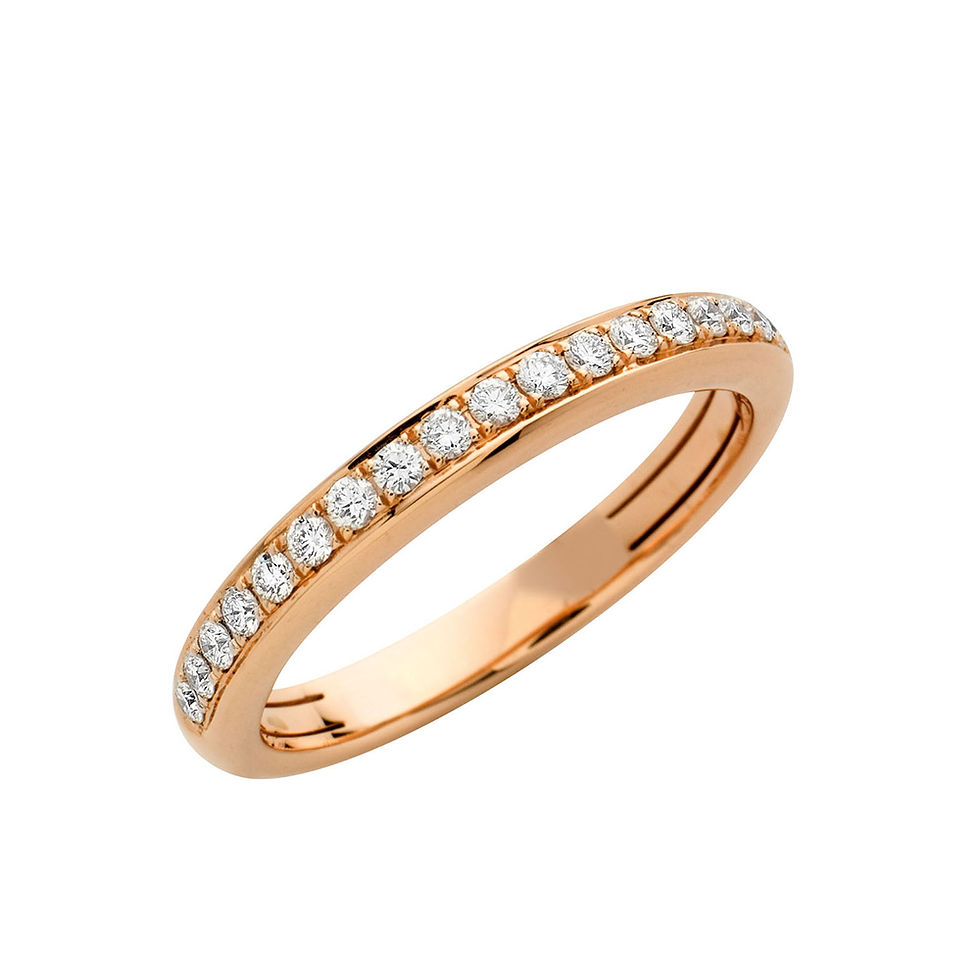 Thumbnail: Hulchi Belluni rozéarany gyűrű gyémántokkal/Hulchi Belluni rose gold ring with diamonds