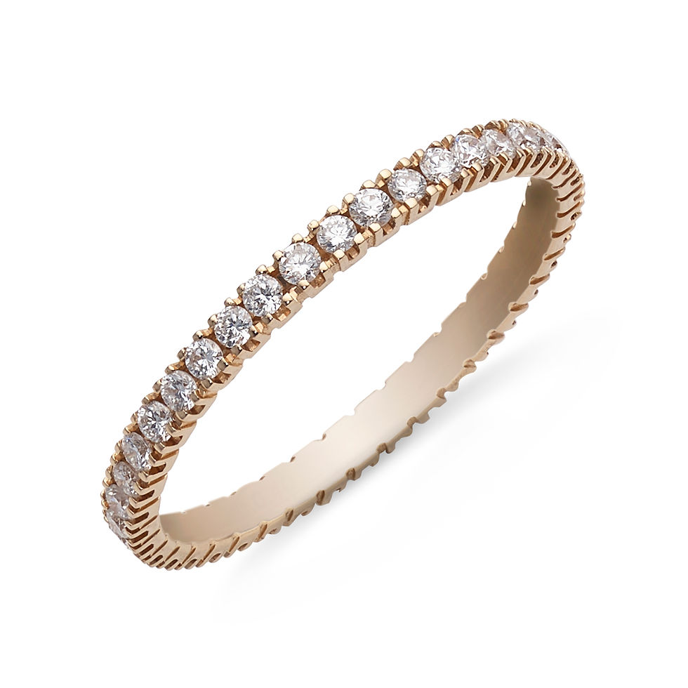 Thumbnail: Rozéarany, körben gyémántos „eternity” gyűrű-Pink gold diamond "eternity" ring