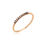 Thumbnail: Vékony rózsaarany gyűrű konyak briliáns gyémántokkal/Thin rose gold ring with brown brilliant-cut diamonds