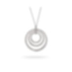 Fehérarany karika formájú medál gyémántokkal/White gold hoop pendant with diamonds