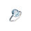 Indexkép: Garavelli 18KT fehérarany akvamarin gyűrű kék gyémántokkal-Garavelli 18KT white gold aquamarine ring with blue diamonds