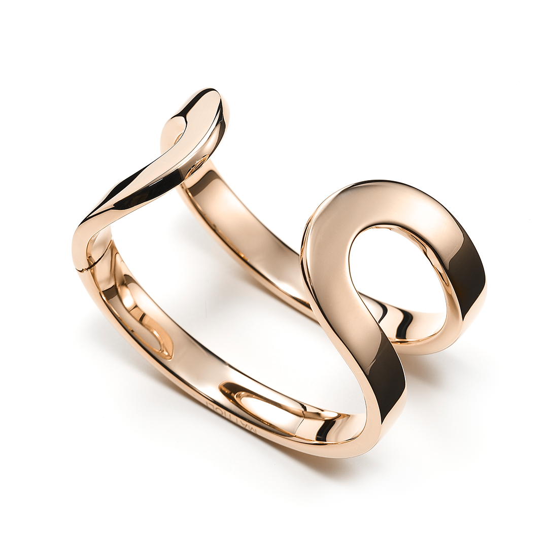 Mattioli rózsaarany karperec olasz minimál stílusban-Mattioli rose gold bangle, bracelet in Italian minimalist style