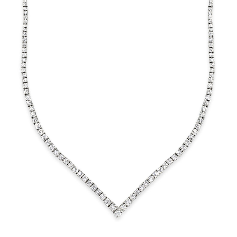 Thumbnail: Exkluzív 18 karátos fehérarany gyémánt nyakék-Exclusive 18Kt white gold diamond necklace