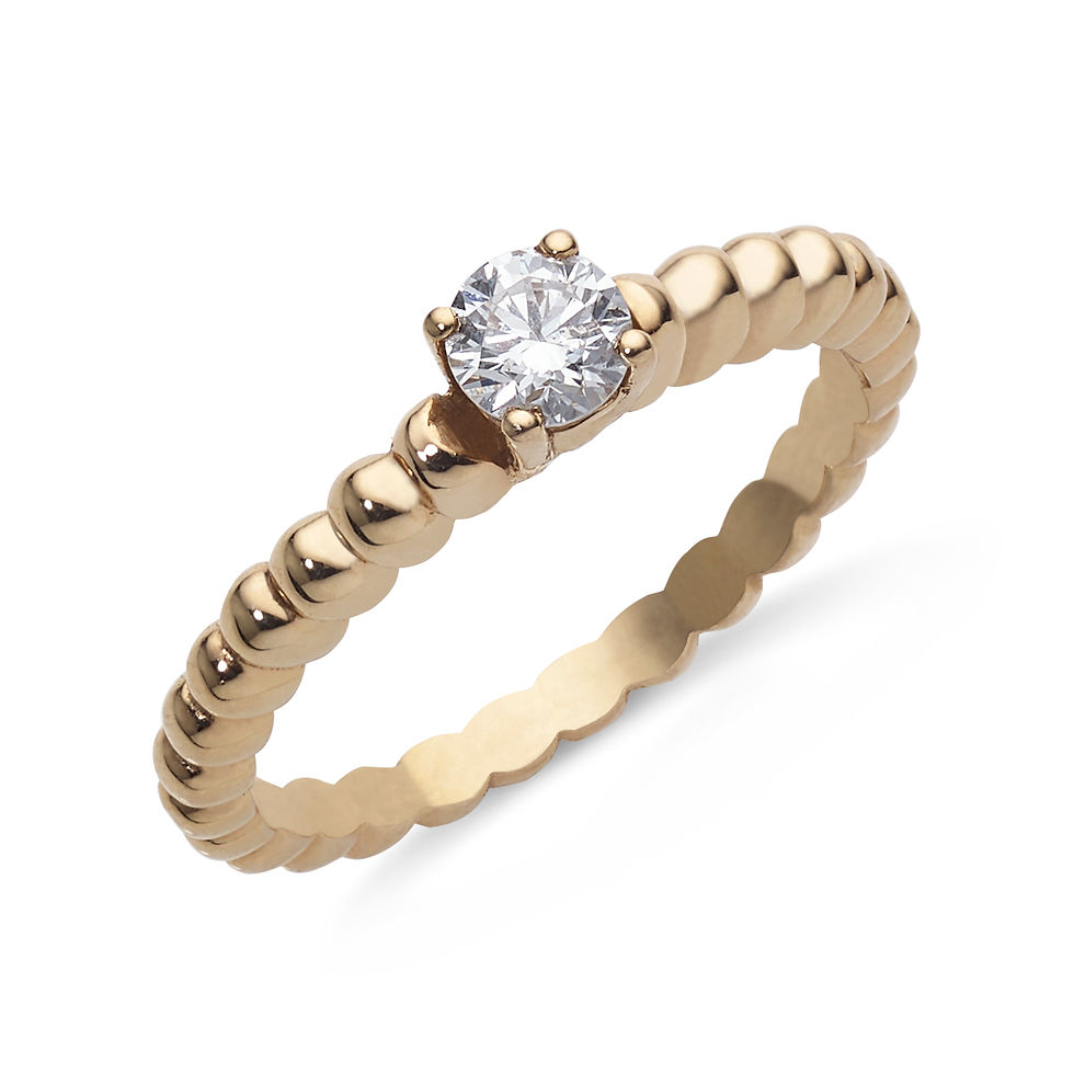 Indexkép: Rozéarany szoliter gyűrű briliáns csiszolású gyémánttal-Pink gold solitaire ring with brilliant cut diamond
