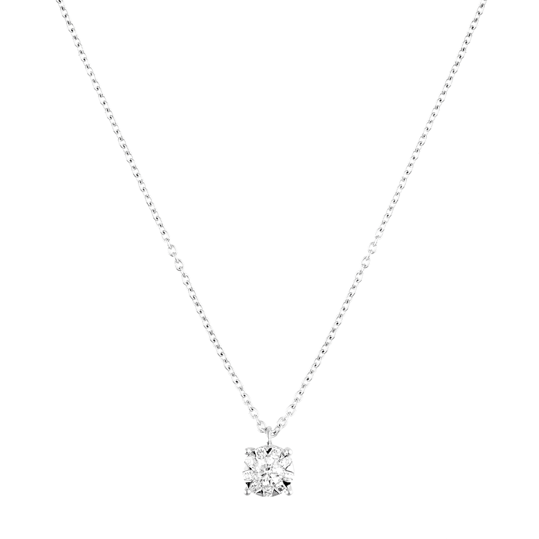 Piero Milano gyémánt medál fehérarany láncon-Piero Milano diamond pendant on 18 kt white gold chain, necklace