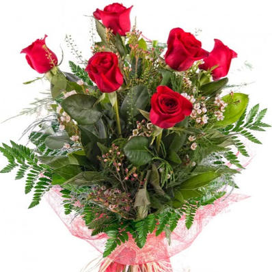 Ramo 6 rosas rojas ---- 30€