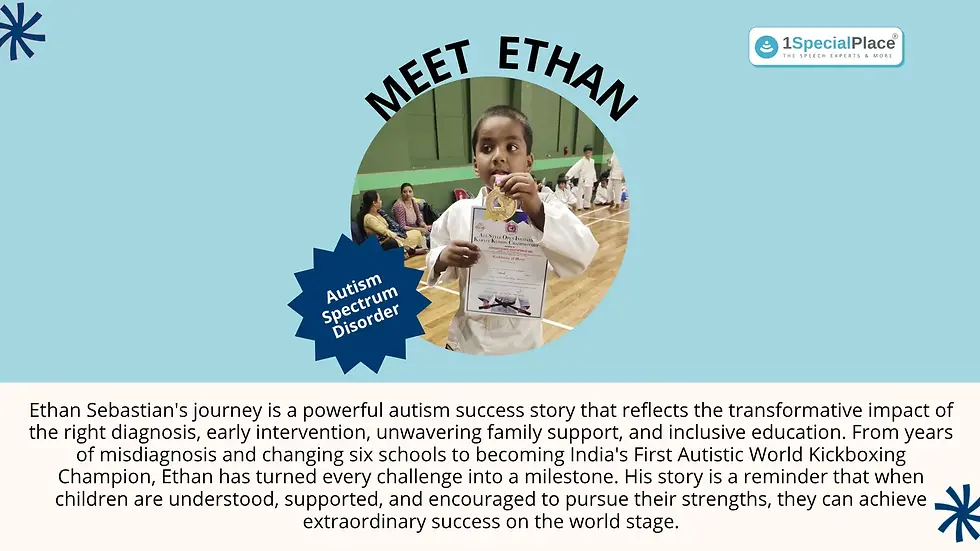 Ethan Sebastian: India's First Autistic Kickboxing Champion Success story