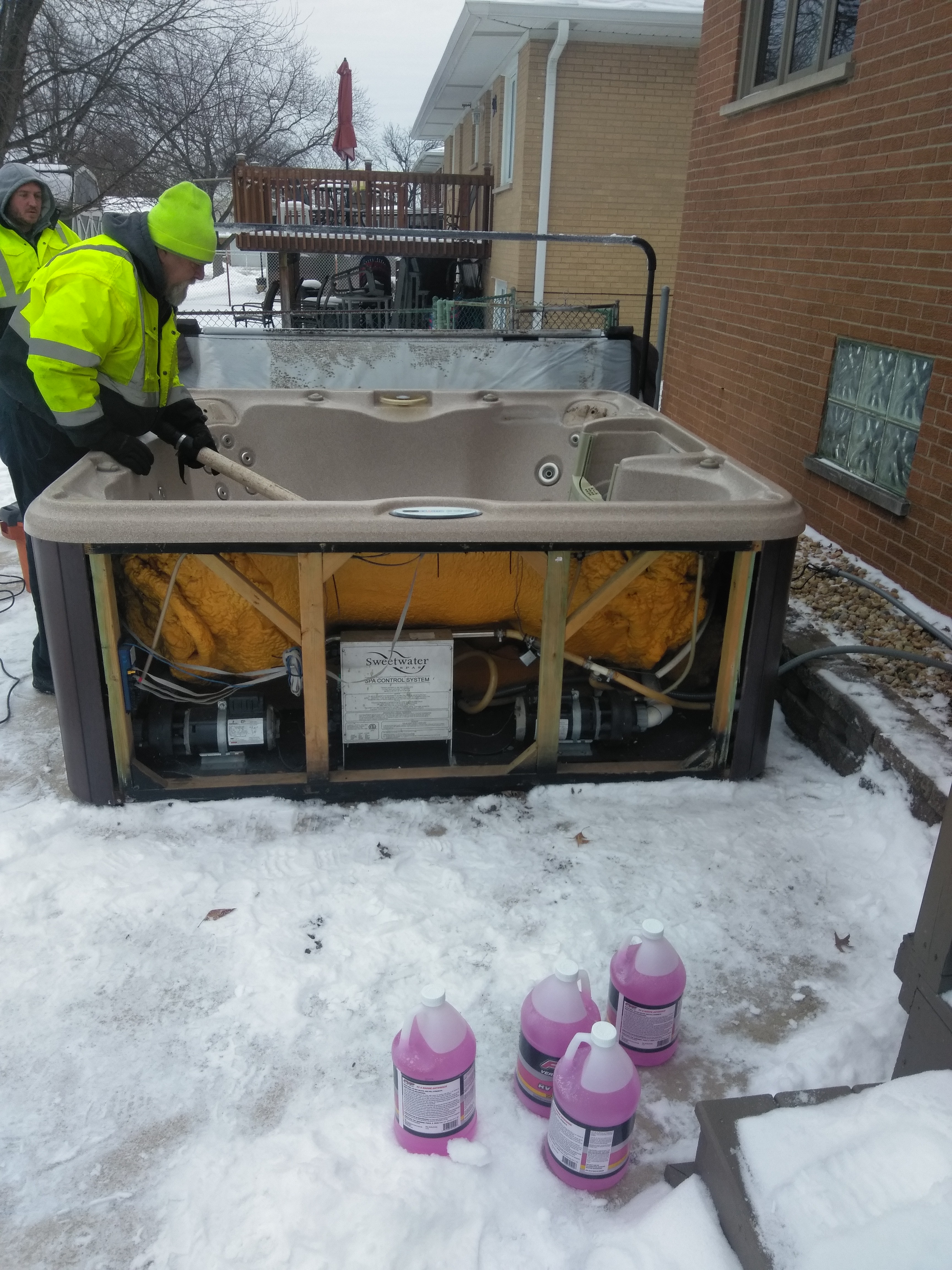 Winterizing hot tub