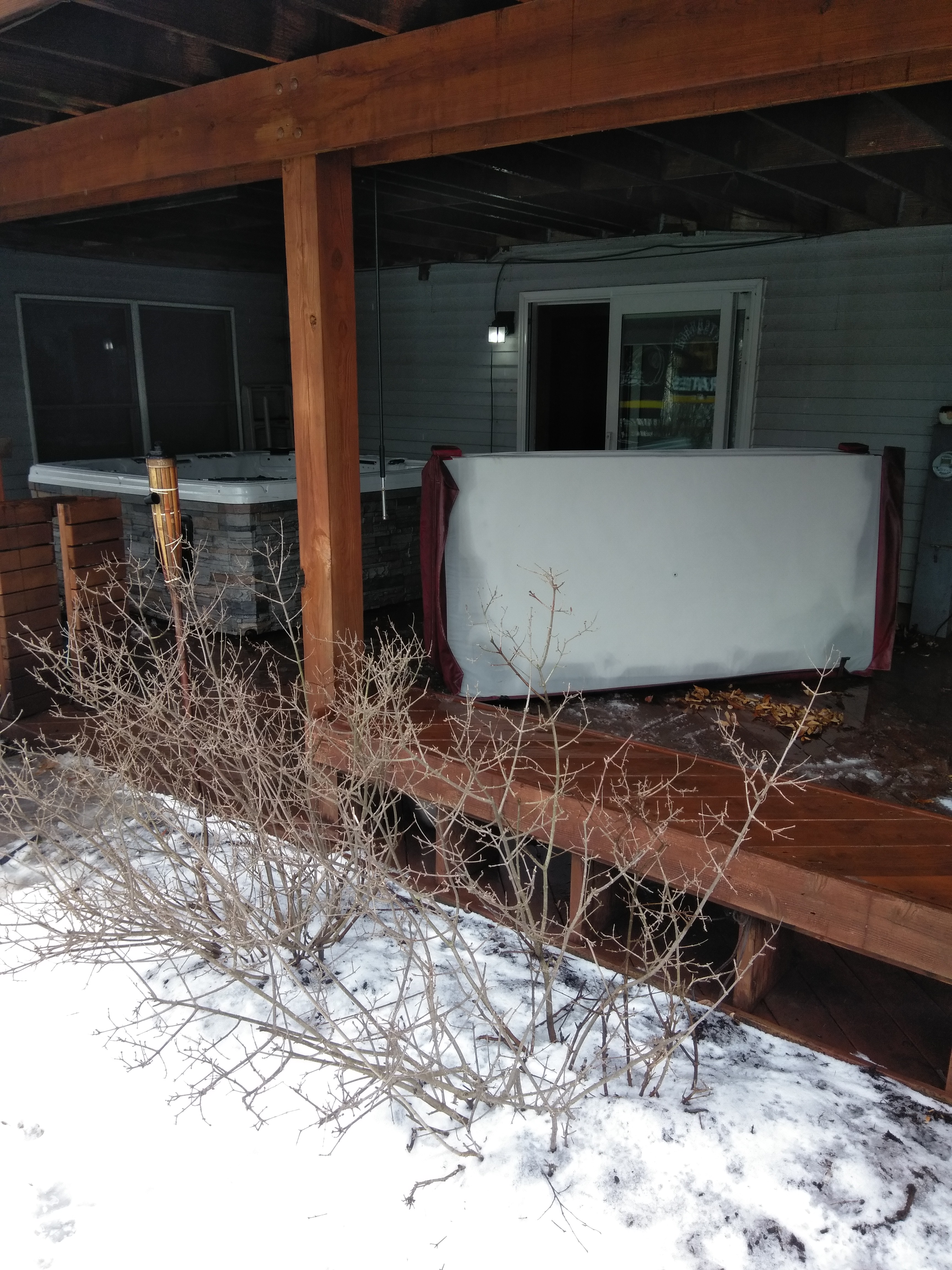 hot tub move off platform
