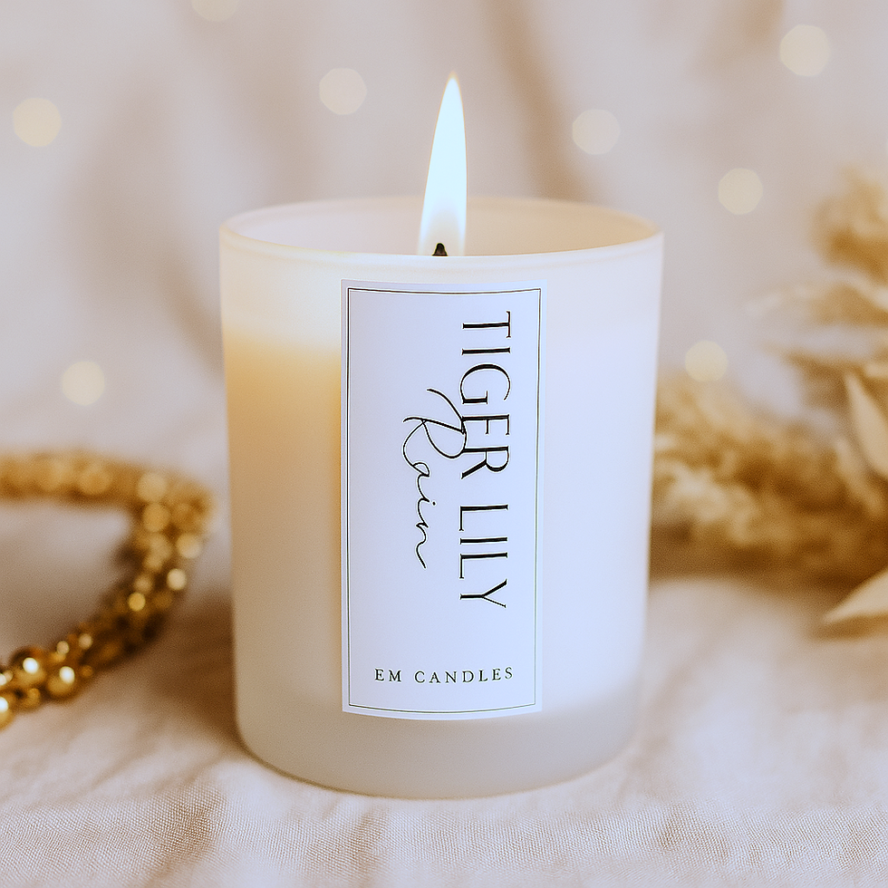 geurkaars Tiger Lily Rain van EM Candles
