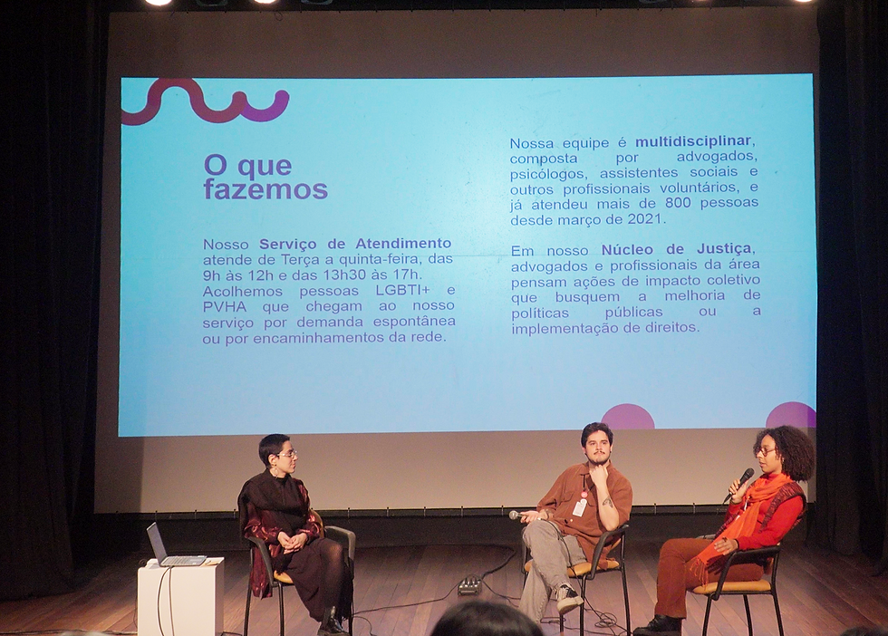 Lara Colles, Ariel Bertoni e Franciely França