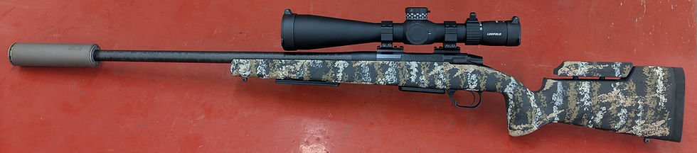 6 PRC custom rifle build completed Redleg Company Impact Precision Bartlein carbon barrel AG Composite stock Leupold Mark 5 SilencerCo Scythe