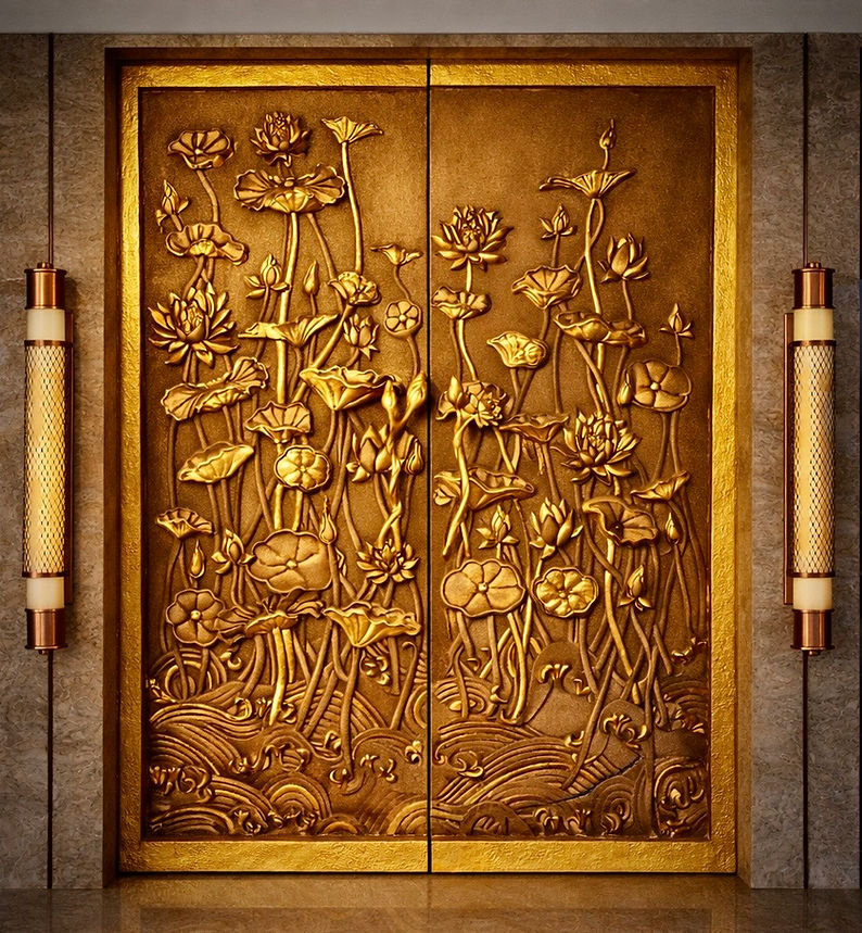 Gold Art relief Door 
