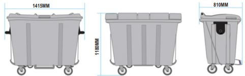 Miniatura: Container com pedal - 500 litros