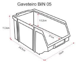 Miniatura: Caixa BIN gaveteiro organizador