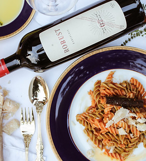 Vino y pasta