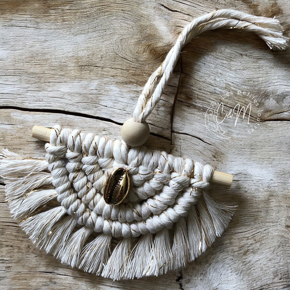 Diffuseur parfum huile essentielle voiture macramé