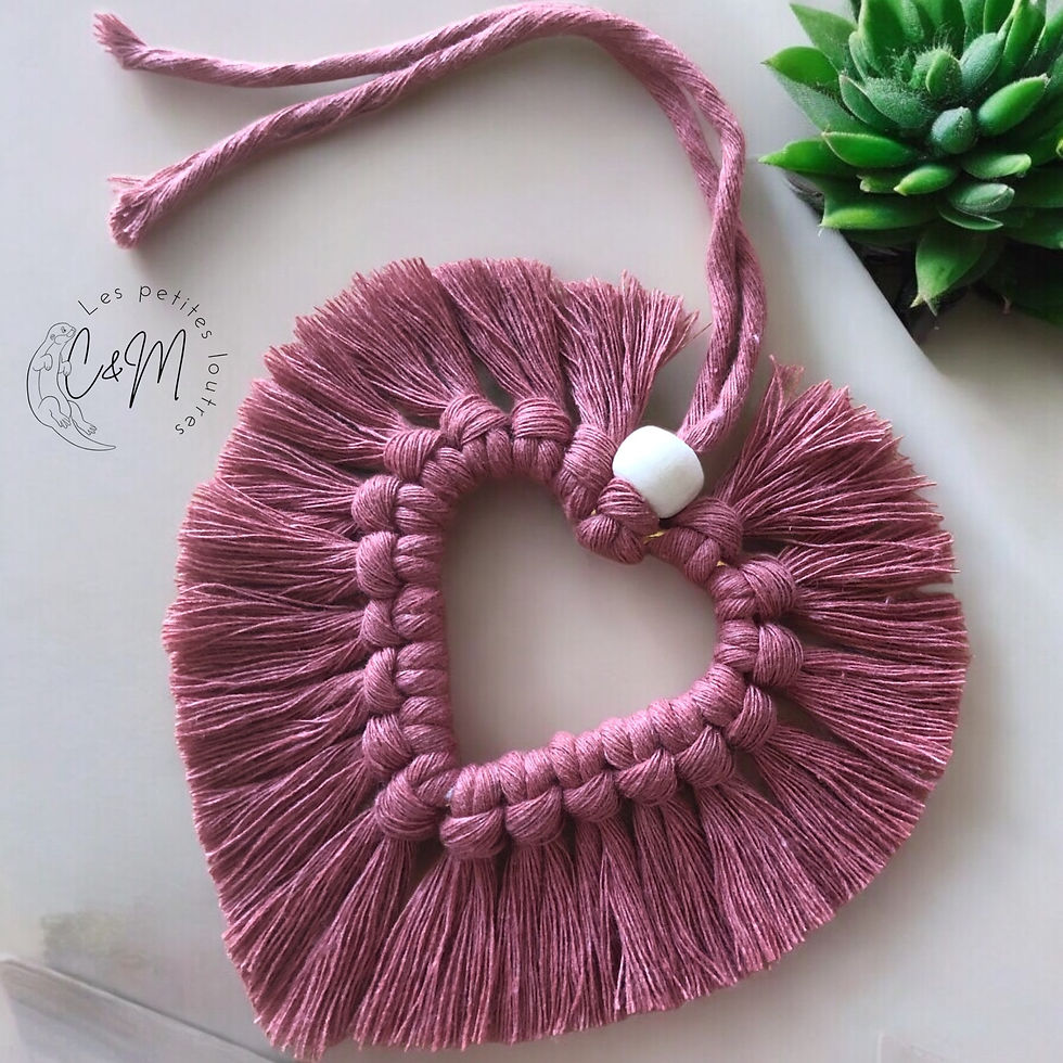 Diffuseur macramé coeur