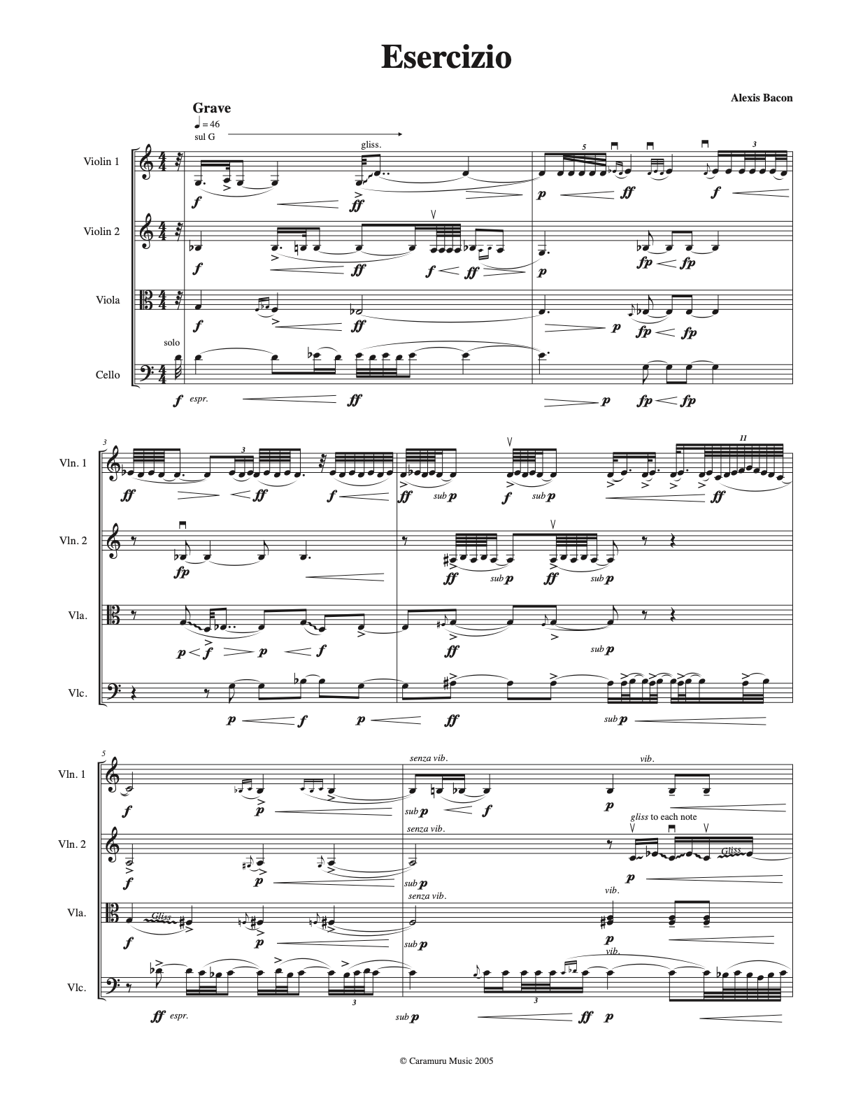 Esercizio - score and parts