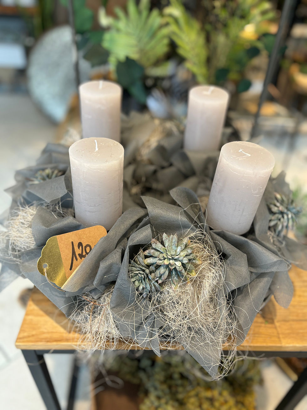 Miniaturbild: Adventskranz grau