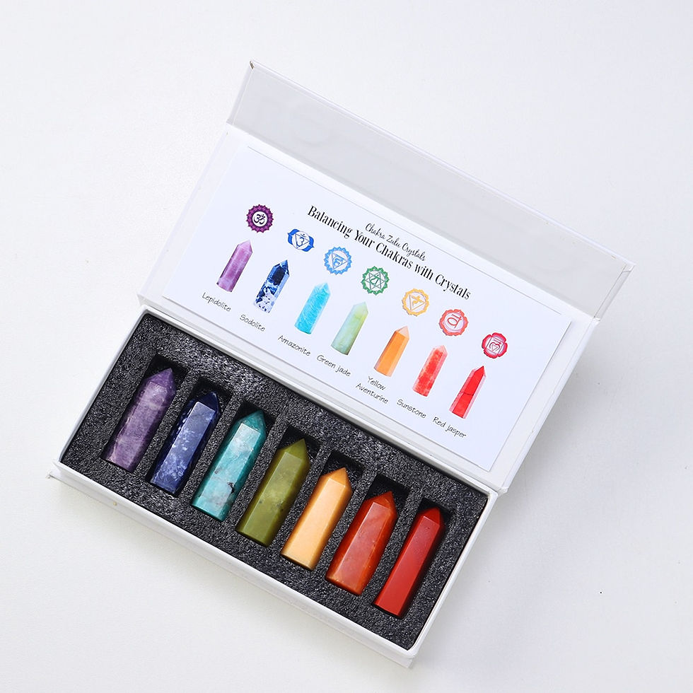 Thumbnail: Chakra Crystal Point Set