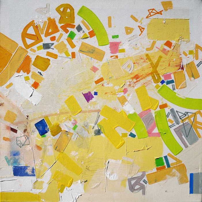 Abstract painting by Halaburda, geographic abstraction, 2016
