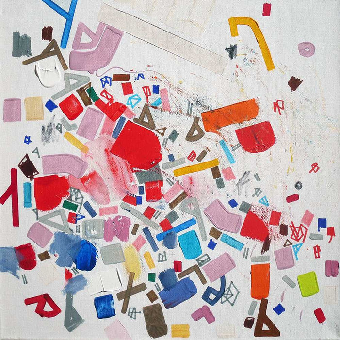 Abstract painting by Halaburda, geographic abstraction, 2016