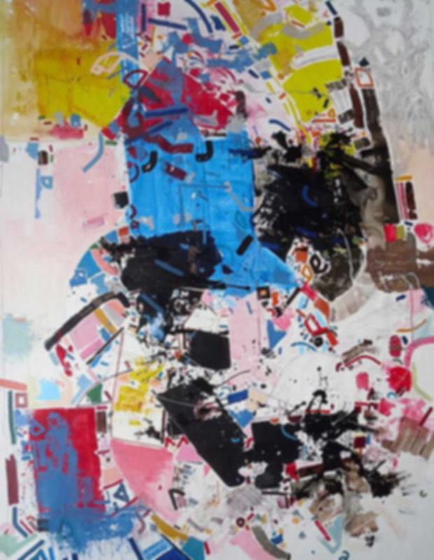 Abstract lansdcapes on canvas by Halaburda 2012